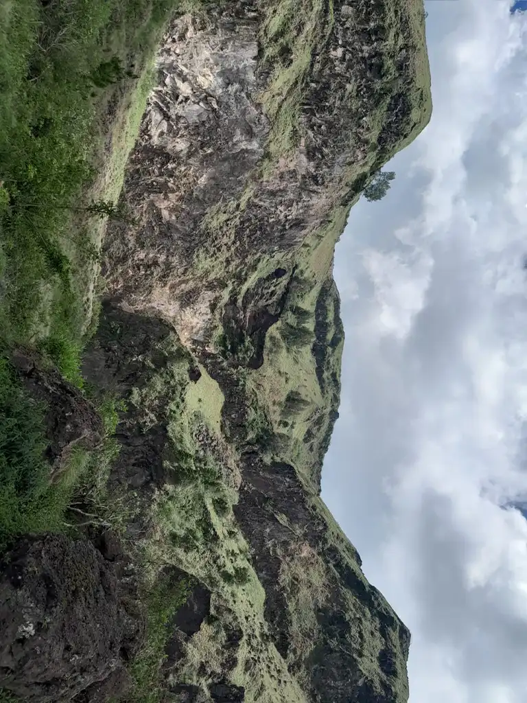 Mount Batur Volcano View, dramatic volcanic landscape and crater scenery during the Mount Batur Sunrise Trekking experience