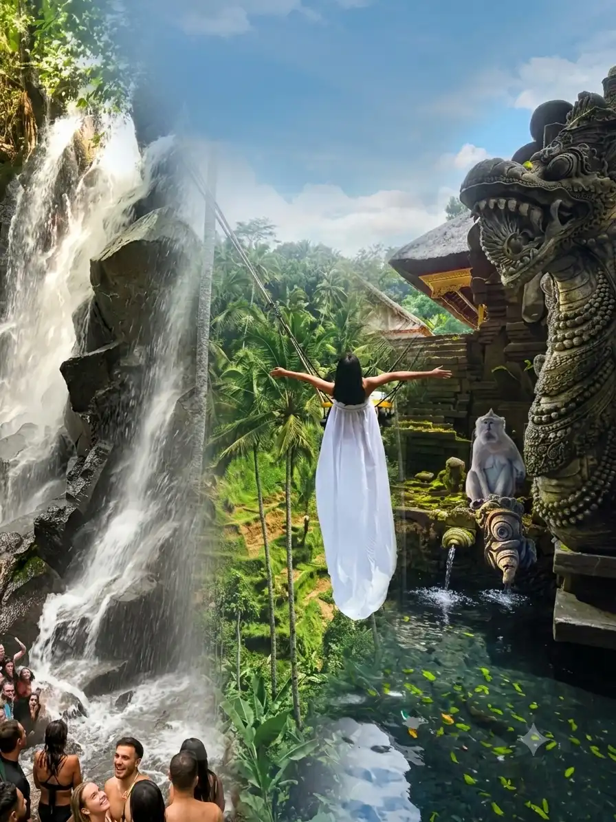 Monkey Forest, Tirta Empul Temple and Tegallalang Rice Terrace Tour